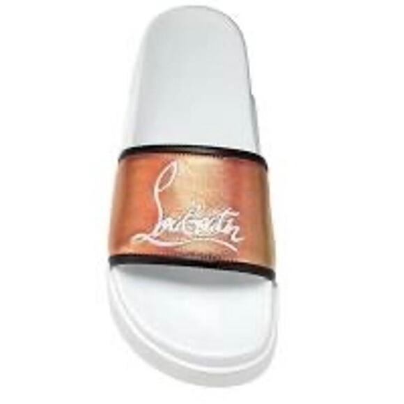 Christian Louboutin Ombre Leather Red Bottom Slide Size 44Designer Sandal NEW